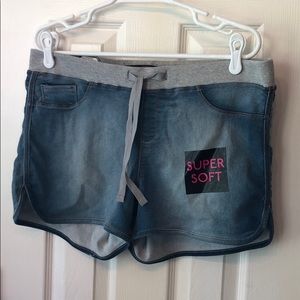 Never worn soft denim shorts